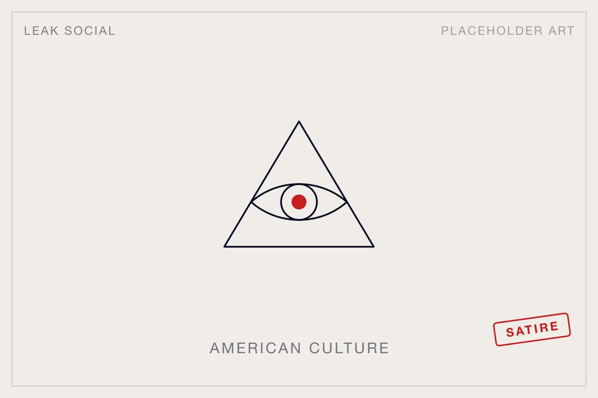 Placeholder illustration in the Leak Social dossier style.